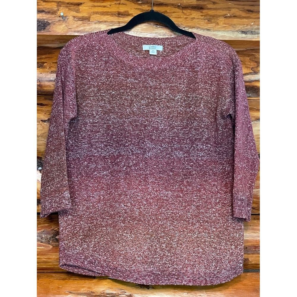 Croft & Barrow Burgundy Crew Neck‎ Sweater Size XS